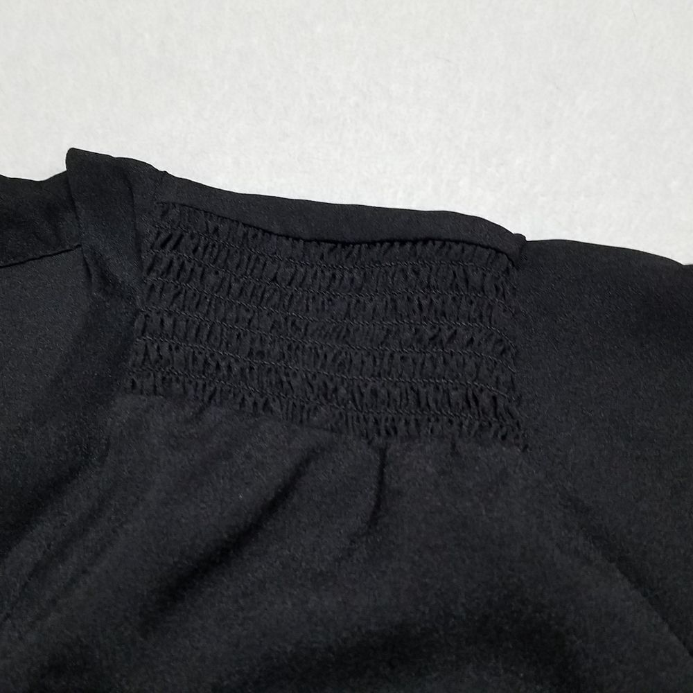 Ms. Interpret Vintage 70s Black Lavallière Patchwork Pencil Skirt Belted Outfit - Picture 10 of 16